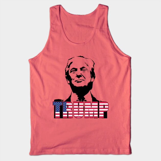 Patriot Trump President Bold Graphic Tank Top by AltrusianGrace